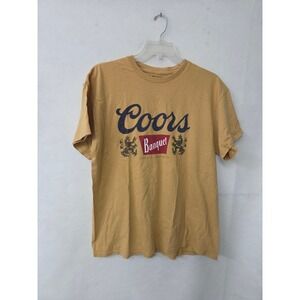 Ouray Coors Banquet T-Shirt Mens XL Gold Short Sleeve Graphic Logo Tee